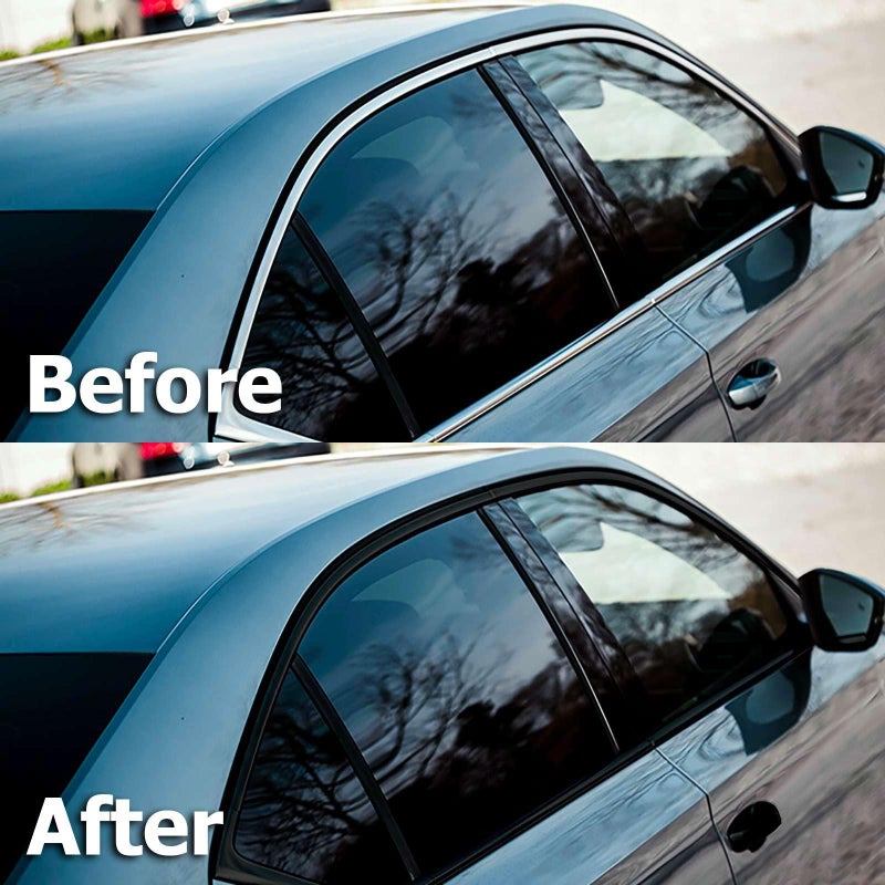EZAUTO WRAP 2 in x 50 FT 3D Carbon Fiber Black Vinyl Wrap Kit Sticker Decal for Black Out Chrome Remove Window Trim Door Trim Self-Adhesive Air Release Waterproof and Scratch DIY - Image 4